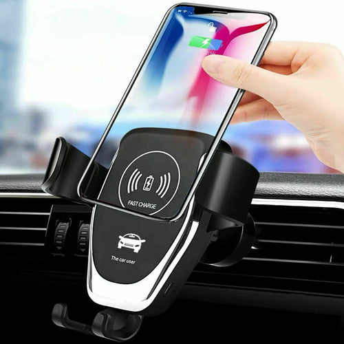 10W QI Wireless Fast Car Charger Mount Holder Stand Automatic Clamping
