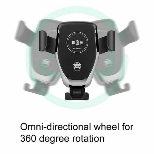 10W QI Wireless Fast Car Charger Mount Holder Stand Automatic Clamping